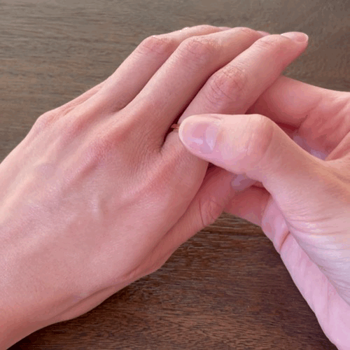 Animated spinning Arise amazonite fidget ring, showcasing its movement for anxiety relief