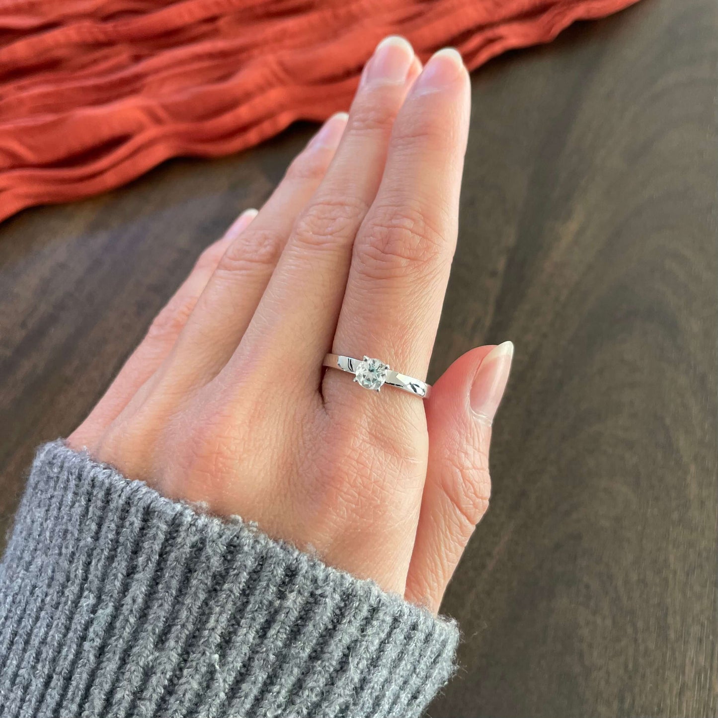 Clarity White Topaz Fidget Ring