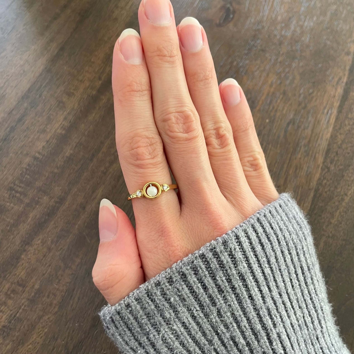 Mindful Pearl Fidget Ring