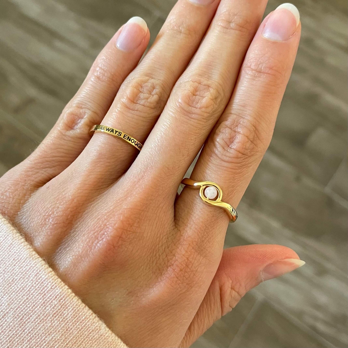 Serenity Rose Quartz Fidget Ring