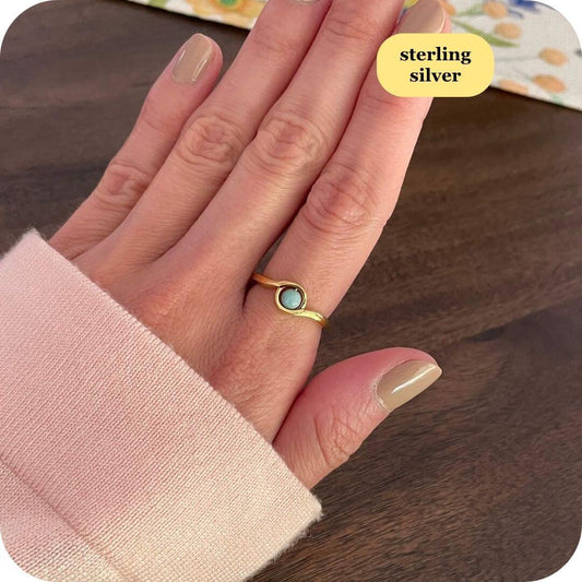 Arise Amazonite Fidget Ring Sterling Silver