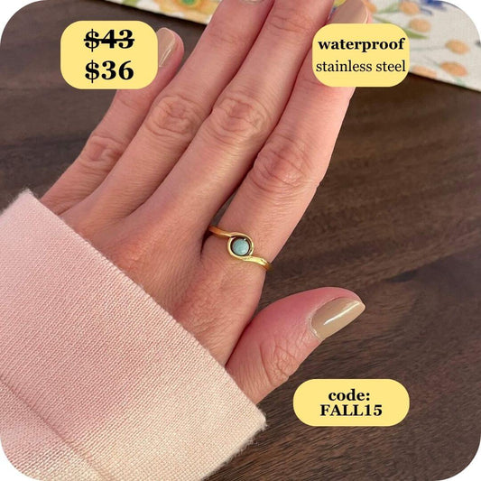 Arise Amazonite Waterproof Fidget Ring