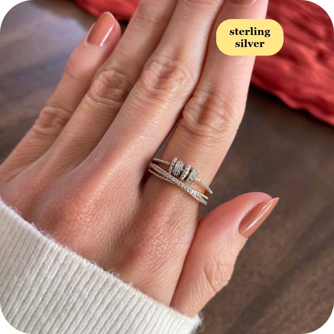 Brilliance Fidget Ring Sterling Silver