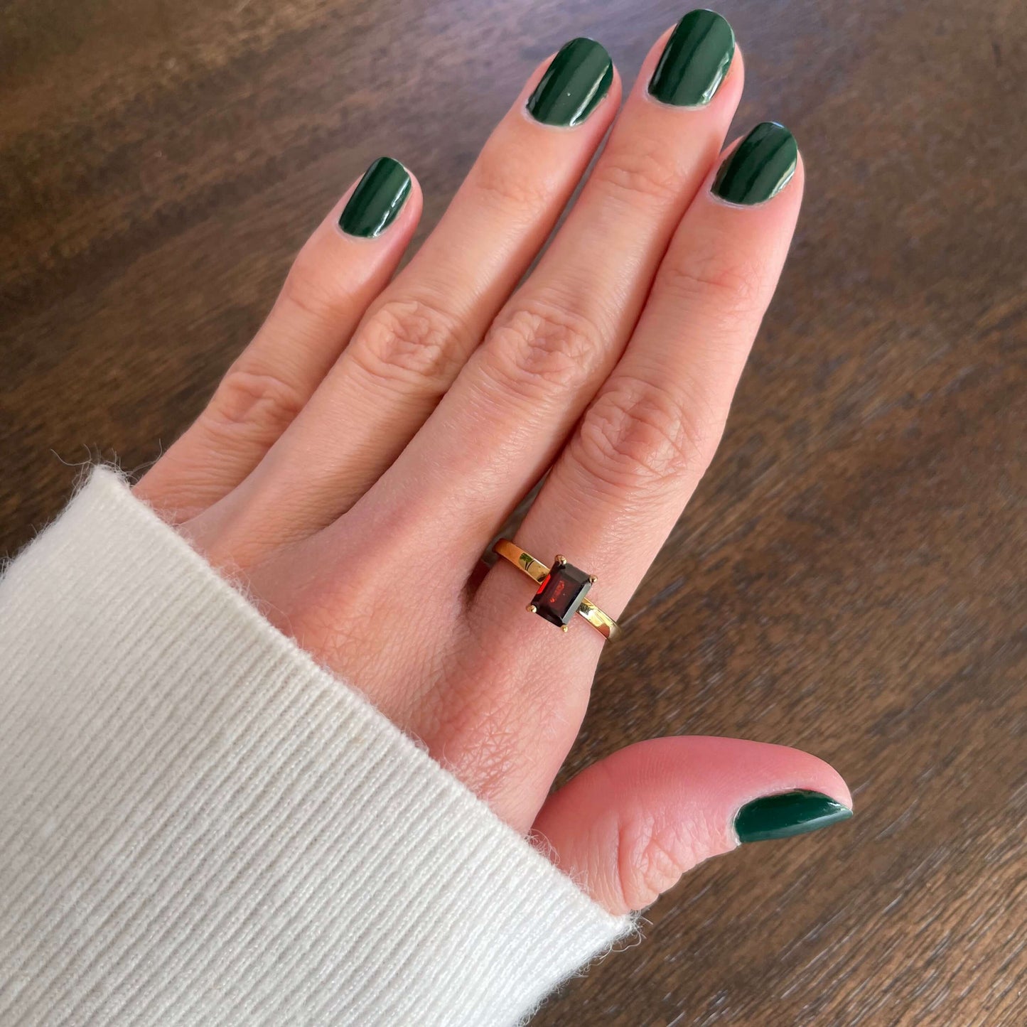 Charmed Garnet Fidget Ring