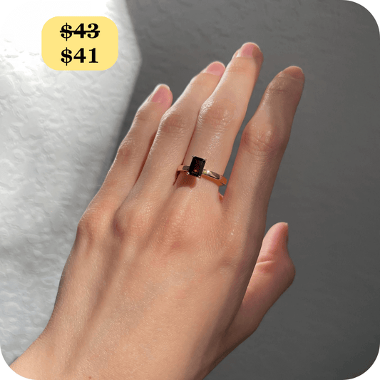 Charmed Garnet Fidget Ring