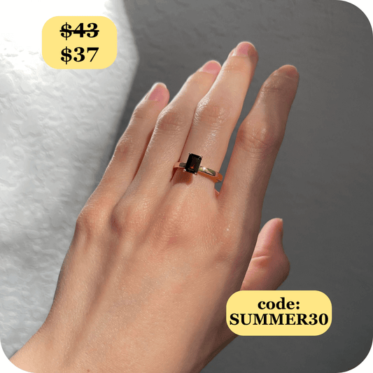 Charmed Garnet Fidget Ring