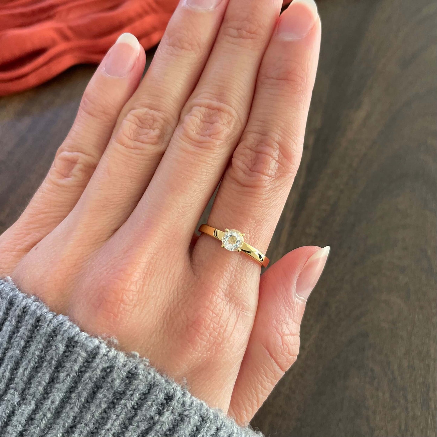 Clarity White Topaz Fidget Ring