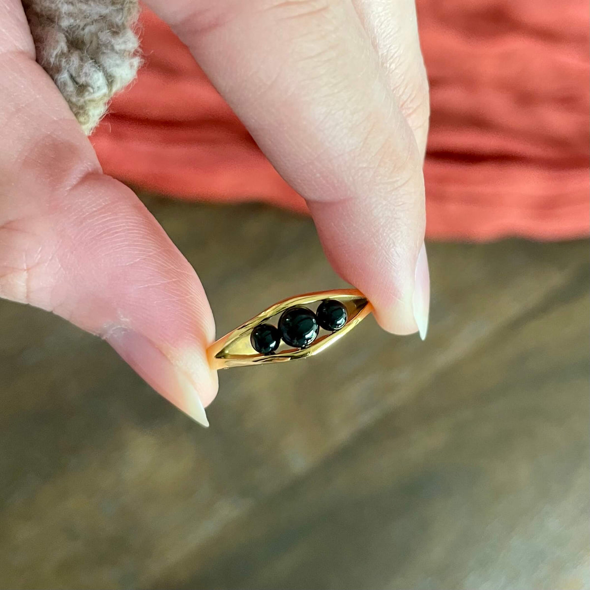Empower Black Onyx Waterproof Fidget Ring