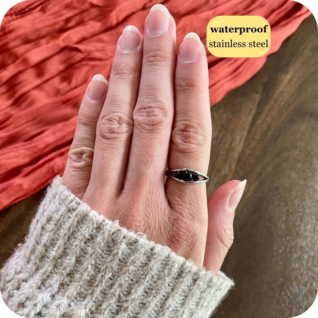 Empower Black Onyx Waterproof Fidget Ring