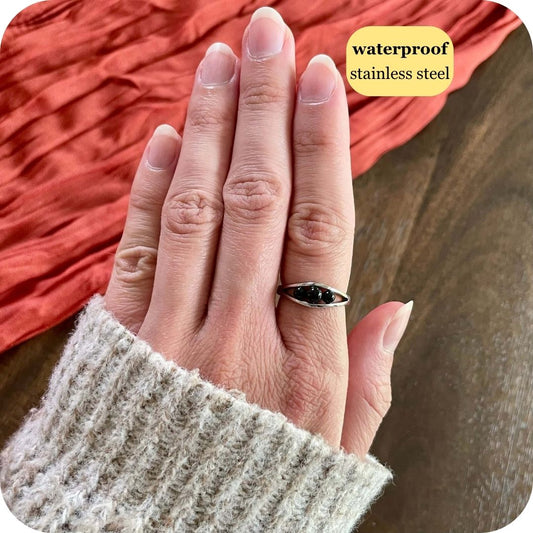 Empower Black Onyx Waterproof Fidget Ring