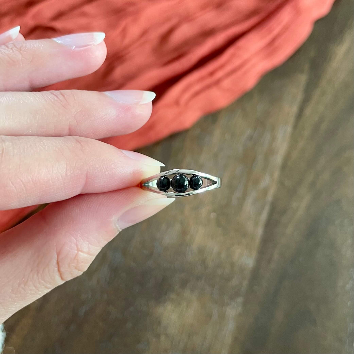 Empower Black Onyx Waterproof Fidget Ring