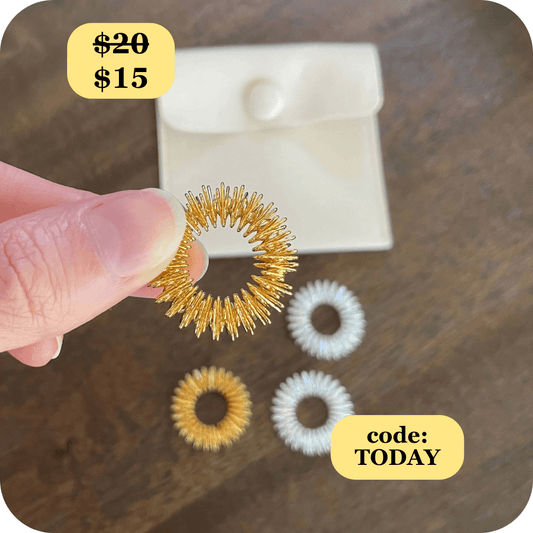 Gentle Acupressure Rings (Set of 4)