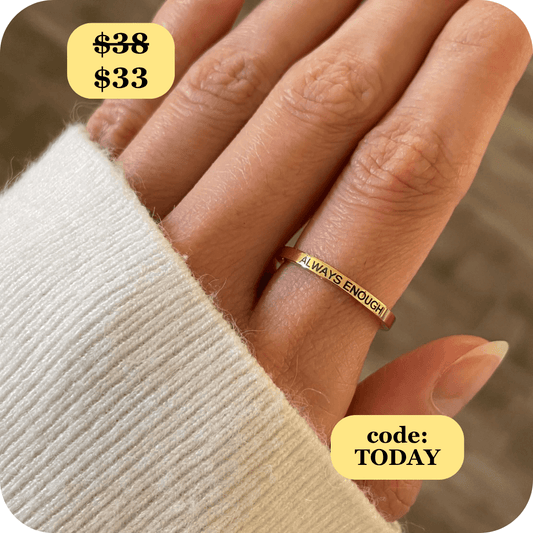 Worthy Affirmation Stacking Ring