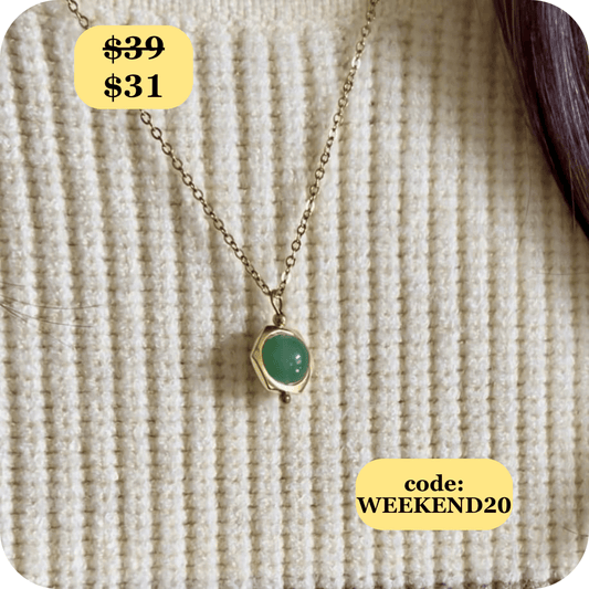 Grace Green Aventurine Fidget Necklace