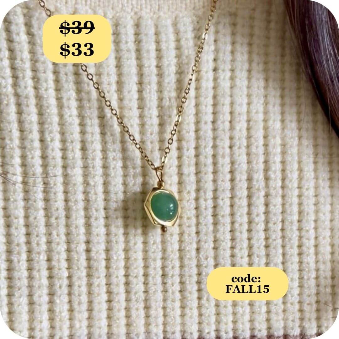 Grace Green Aventurine Fidget Necklace