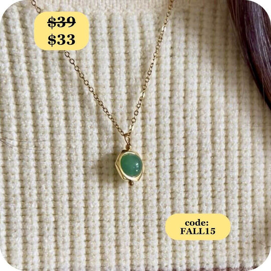 Grace Green Aventurine Fidget Necklace