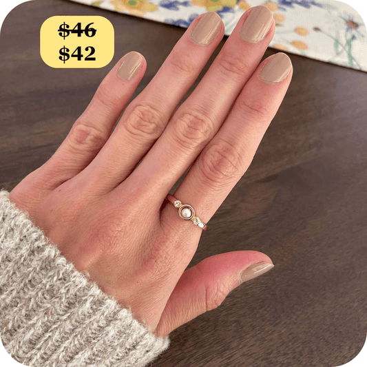 Mindful Pearl Fidget Ring