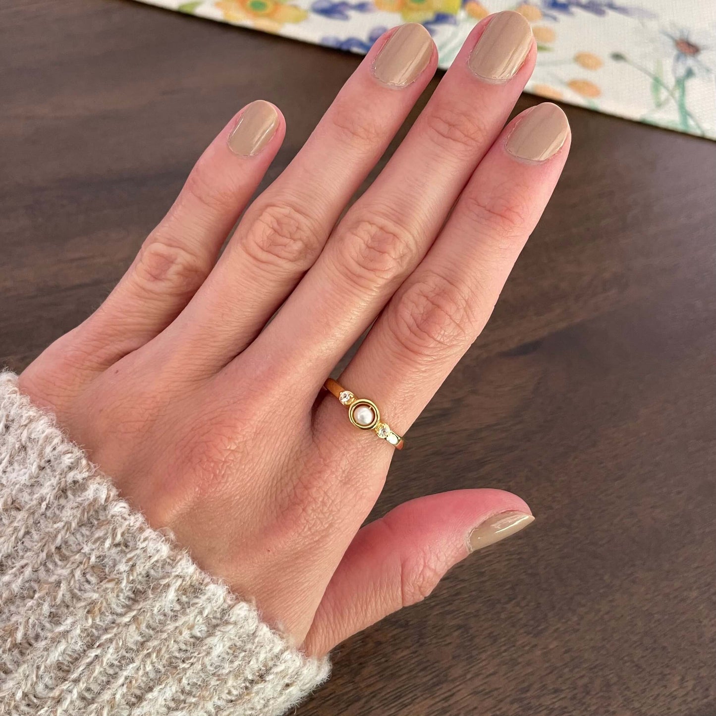 Mindful Pearl Fidget Ring - Sterling Silver