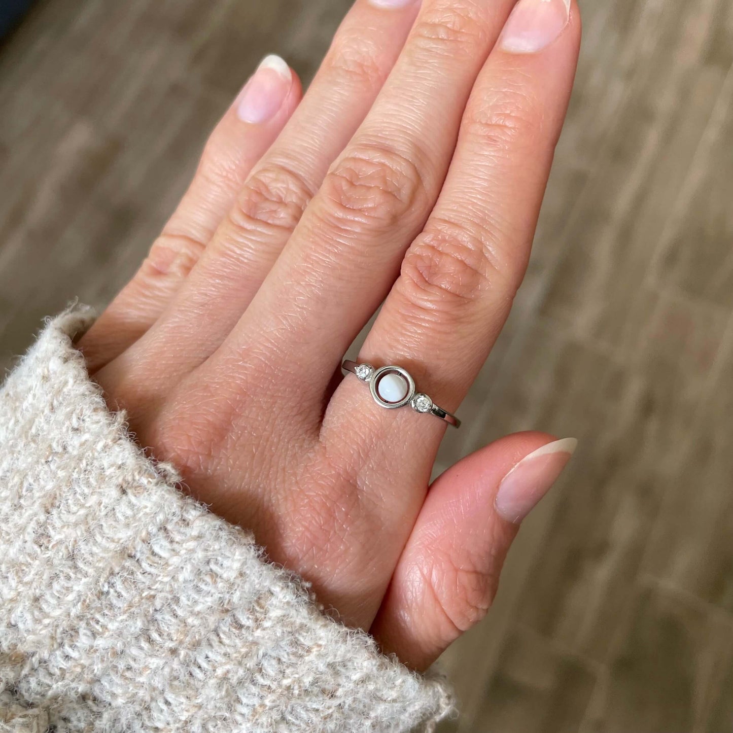 Mindful Pearl Fidget Ring