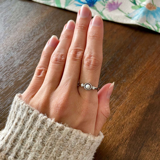 Mindful Pearl Fidget Ring