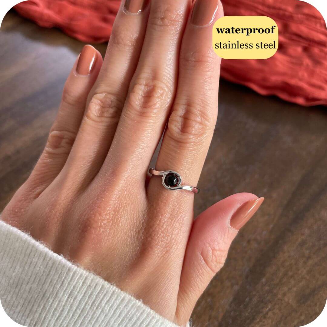 Muse Black Onyx Waterproof Fidget Ring