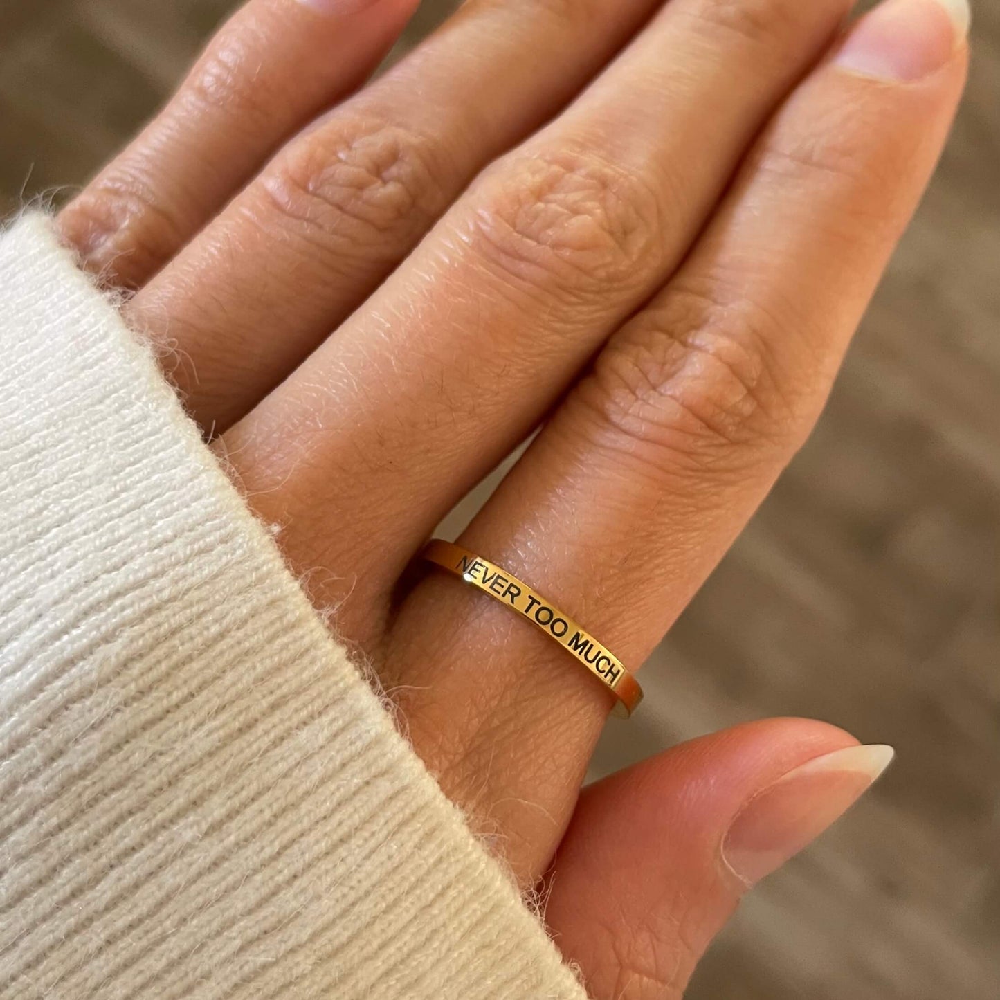 Worthy Affirmation Stacking Ring