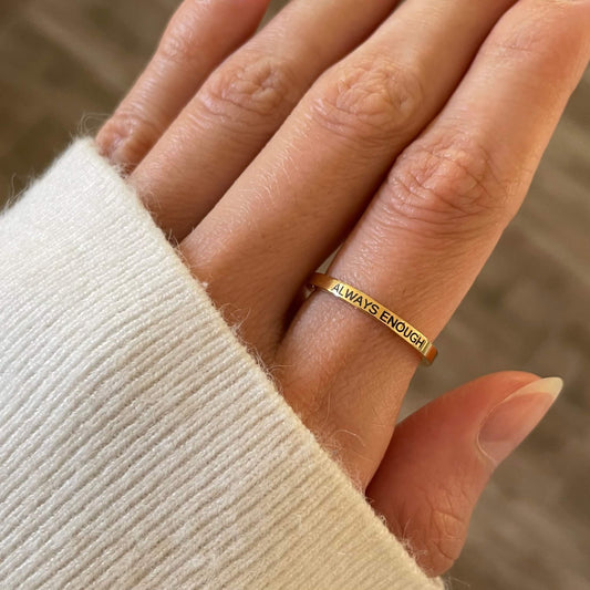 Worthy Affirmation Stacking Ring