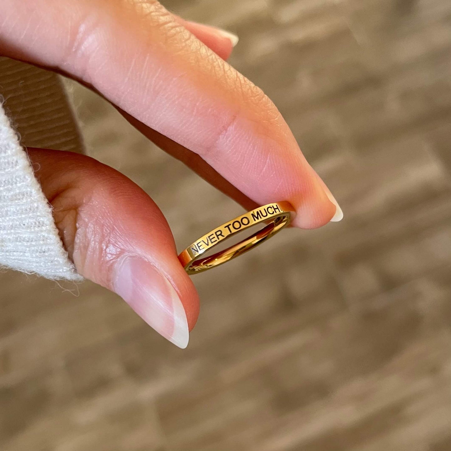 Worthy Affirmation Stacking Ring