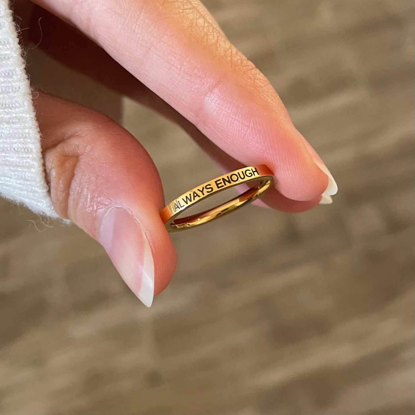 Worthy Affirmation Stacking Ring