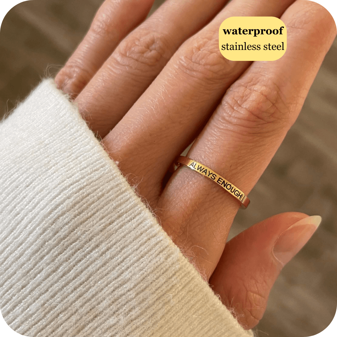 Worthy Affirmation Stacking Ring