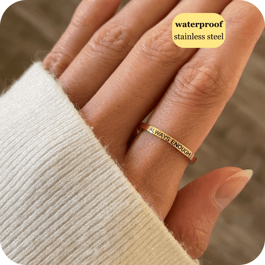 Worthy Affirmation Stacking Ring
