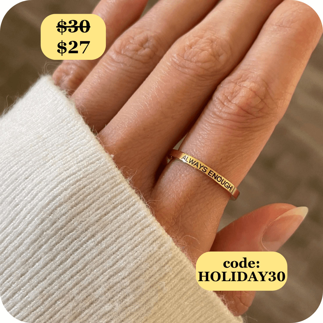 Worthy Affirmation Stacking Ring