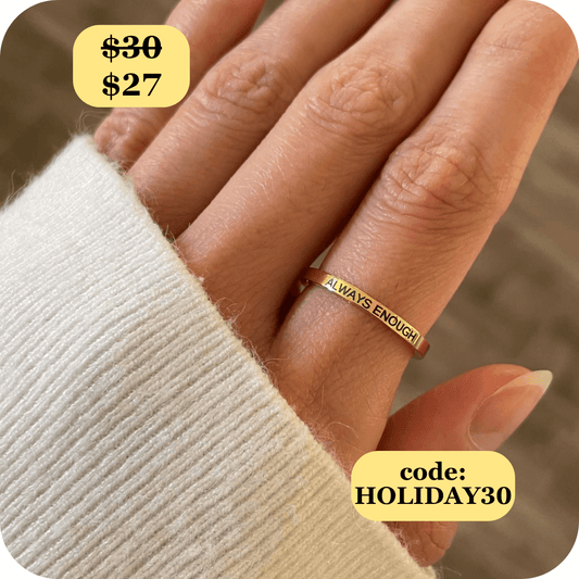 Worthy Affirmation Stacking Ring